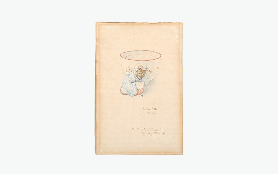 Photo of collectible, signed books by Beatrix Potter