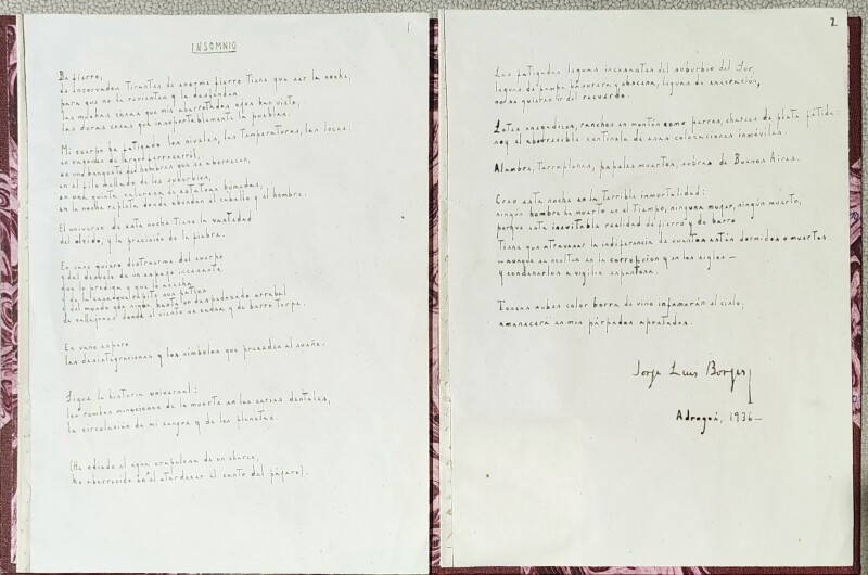 Insomnio by Jorge Luis Borges