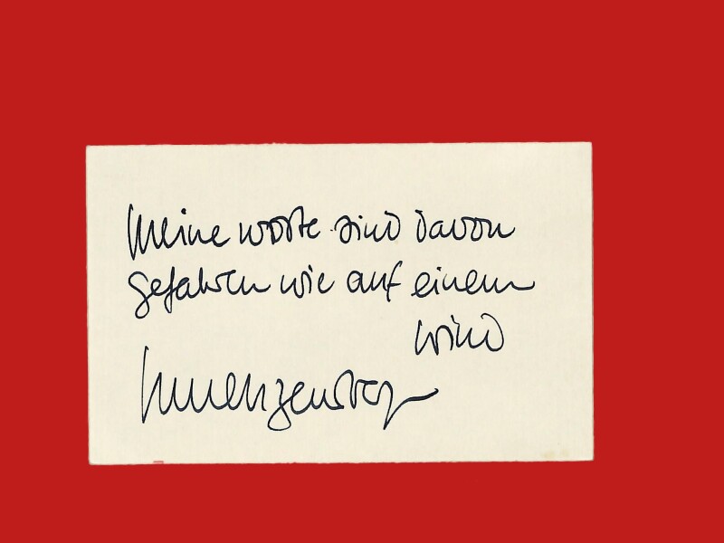 Enzensberger Autograph