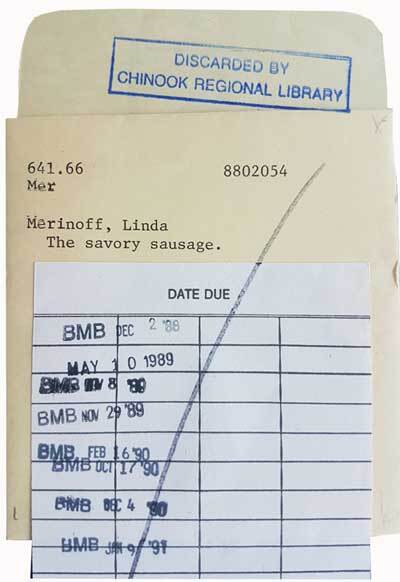 Library checkout record pocket