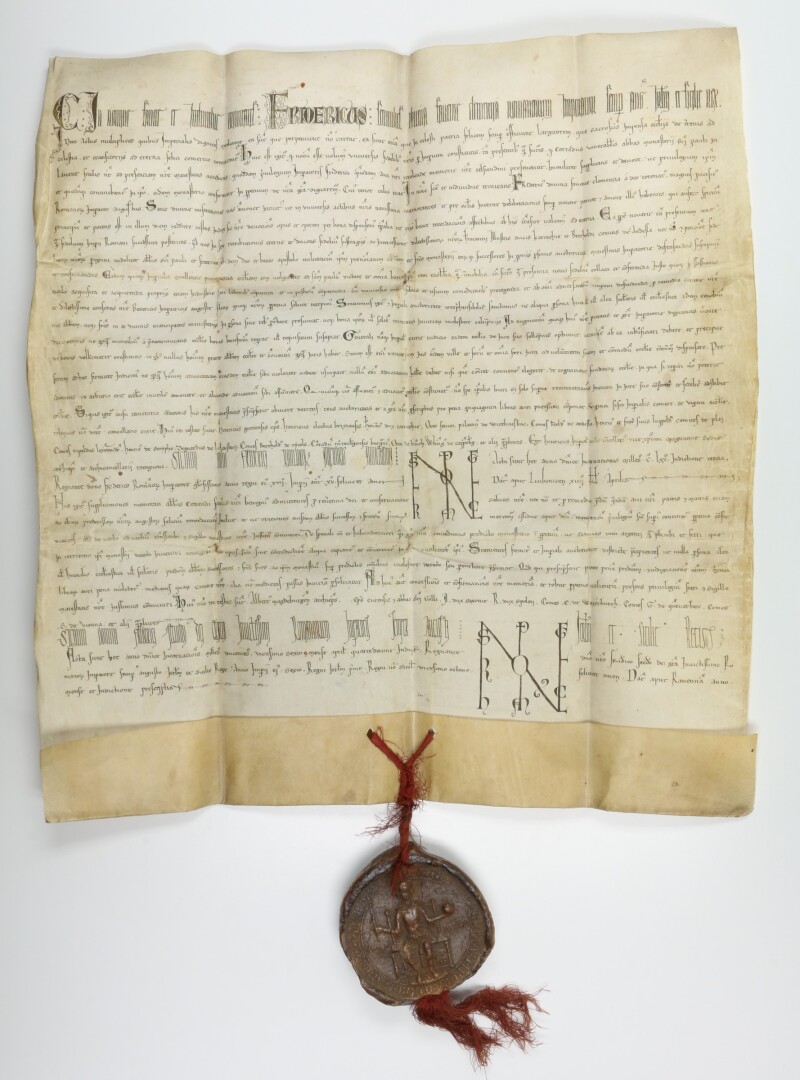 Original-Stauferurkunde Kaiser Friedrichs II. aus dem Jahr 1226