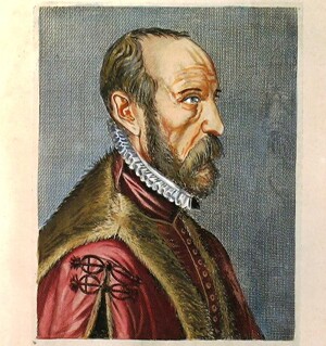 Grabado a color de Abraham Ortelius de 1682