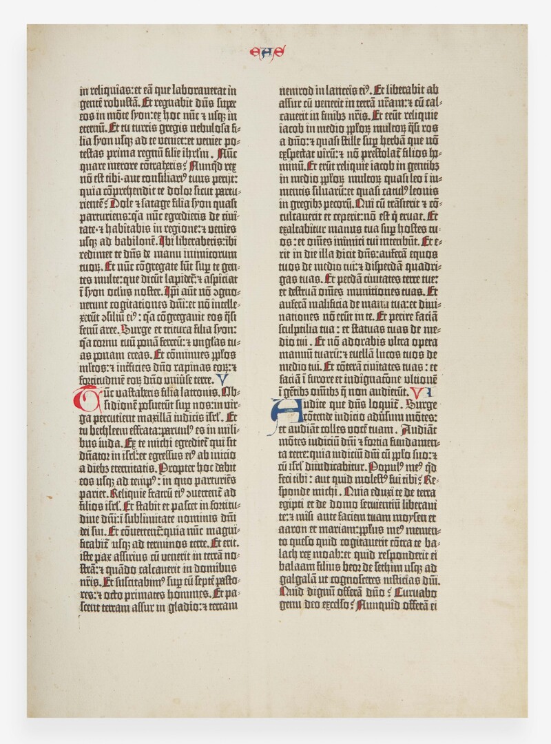 Leaf from the Gutenberg Bible