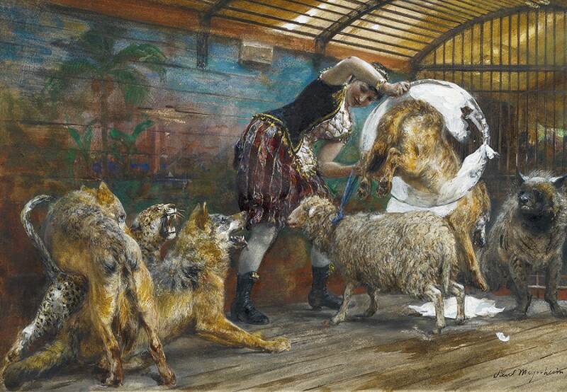 "Die Dompteuse" - Originalzeichnung von Paul Meyerheim
