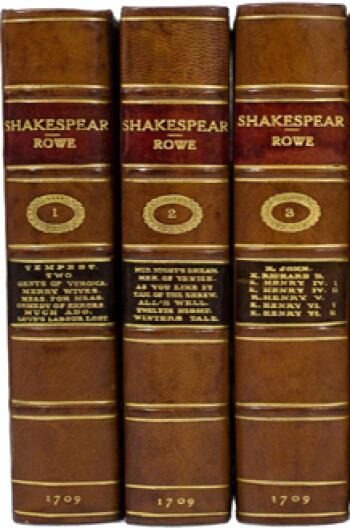 The Works of Mr. William Shakespear in Six Volumes edited by Nicholas Rowe