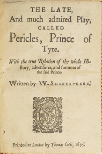 Pericles, Prince of Tyre by William Shakespeare